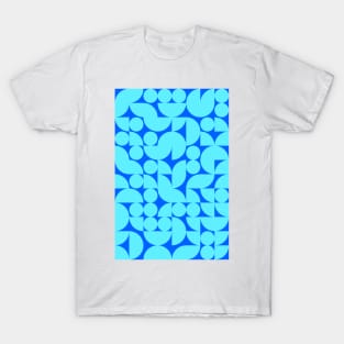 Kids Bluish Geometric Pattern - Shapes #10 T-Shirt